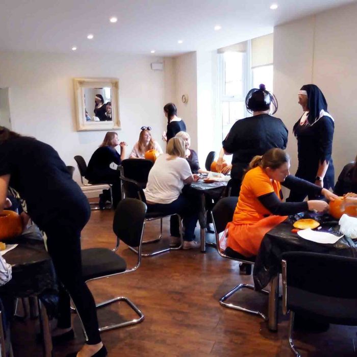 Heath House Conference Centre Team building event: Paragon skills, Pumpkin carving